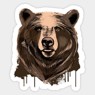 Watercolor Bear Sticker